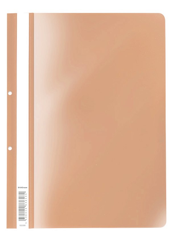 Папка-скоросшиватель А4 "Matt Powder" перфорация, пластик, персиковый, ErichKrause 2892397 — 1
