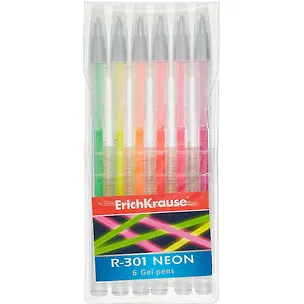 Набор гелевых ручек 6 цветов R-301 Neon, Erich Krause 259274