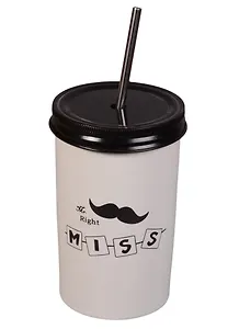 Сувенир, Стакан с крышкой и трубочкой h=13.5 d=8см