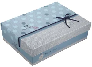 Коробка подарочная "Голубой горох", 25*17,5*7,5см
