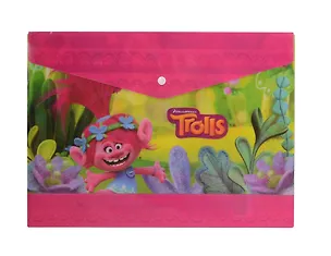 Папка-конверт А4 180 мк Trolls пластиковая с кнопкой 4252148 335767
