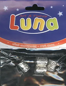 Бусины серебрянные Цилиндр (0620042) (15 мм) (4 шт.) (3+) (упаковка)