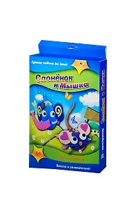 3D Конструктор из мягк. пласт. ЭВА Слоненок и Мышка (C2437-04) (набор для творчества) (4+) (коробка)