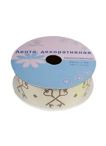 Тесьма с рисунком (PCR-003) (25мм х 3м) (лента декор. принтован.) (Рукоделие) (катушка)