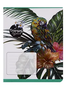 Тетрадь в клетку ПЗБМ, "Тропики", 18 листов, в ассортименте