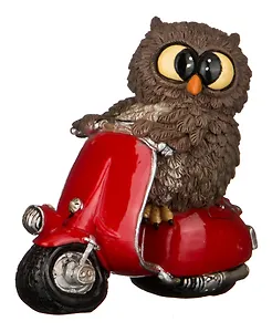 Фигурка Сова на мопеде 10см  (537-290)