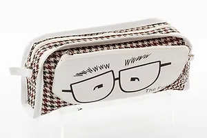 Пенал-косметичка 2отд., прямоуголный, 21*9см, молния, карабин, кожзам, коричневый, №1School