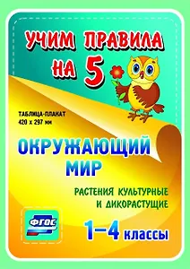 Окружающий мир. Растения культурные и дикорастущие. 1-4 классы. Таблица-плакат