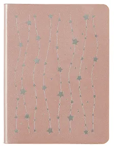 Записная книжка А6 64л лин. "PEARL. Сахарная вата" иск.кожа, эфф.перламутра, тиснен.фольгой, тонир.торцы, ляссе