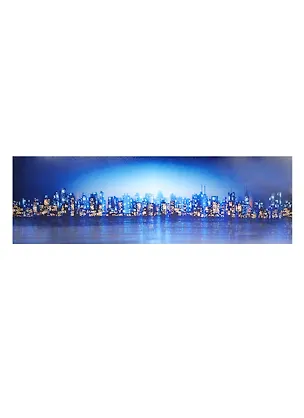Картина Ночной город (30х90) (740-116) 2409794