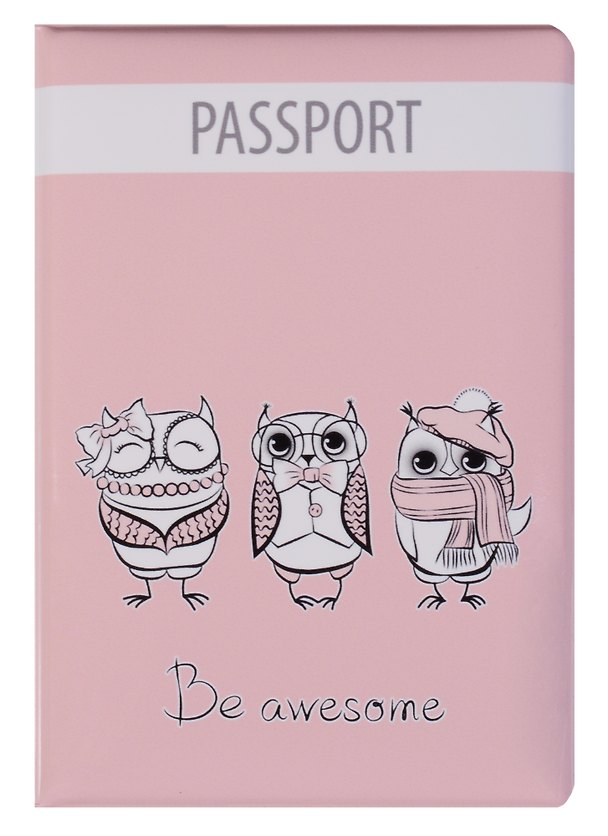 Обложка на паспорт «Совы. Be awesome» 2638034 — 1