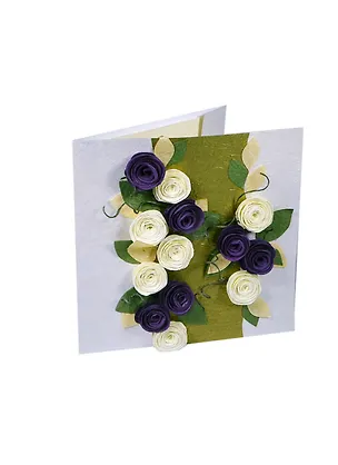 Открытки ручной работы "Цветущее дерево" 16,5*16,5 см из бумаг ручного отлива 00008247 2392978