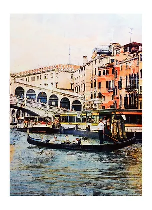 Декоративное настенное подвесное украшение керамика Венеция (15х20) (40978) 2505125