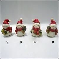 Фигурка декоративная "Снеговик" 575359, 4 в., L5 W5 H8 см