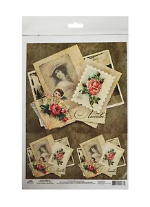 Рисовая карта для декупажа "Любовь, открытки ретро" 21*29см
