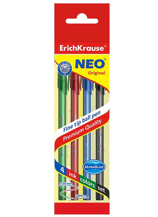 Ручки шариковые Erich Krause, Neo Original, 4 цвета 2928625 — 1