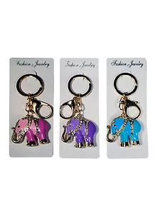 Брелок со стразами Слоник (19-13) металл