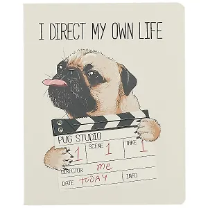 Тетрадь в линейку Academy Style, "Мопс", 48 листов, в ассортименте