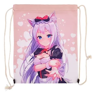 Сумка-мешок "Аниме. Девушка с ушками (Сёдзё) (цветная)" 42 х 34 см 2959630