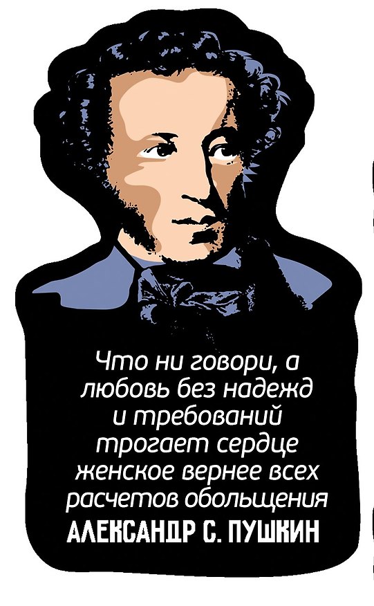 Магнит цветной Цитаты А.С. Пушкин Что ни говори (ХДФ) (АРЦ11) 3156752 — 1