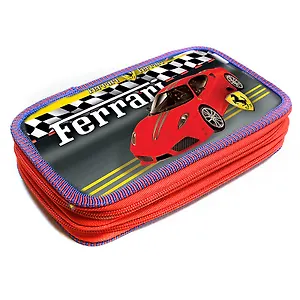 Пенал школьный 2отд. "Крутая тачка" лам.серебро,объем, ассорти, Канцбург