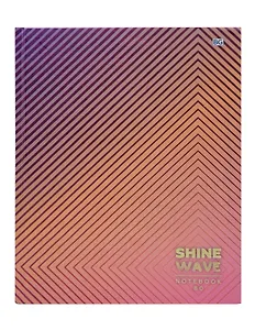 Книга для записей А5 80 листов клетка "Shine Wave"