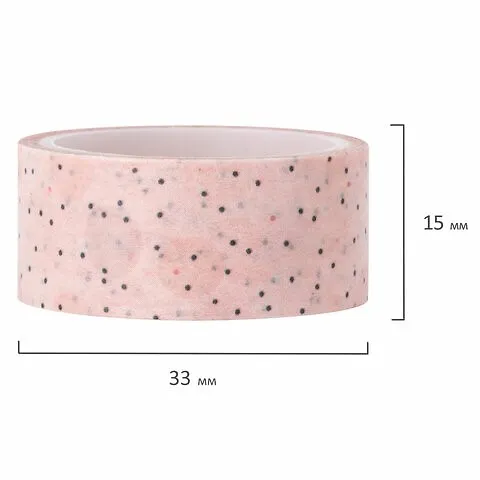 Клейкие WASHI-ленты д/декора Оттенки розового, 15мм*3м, 7цв, рисовая бумага, ОСТРОВ СОКРОВИЩ, 661704 2811391 — 5