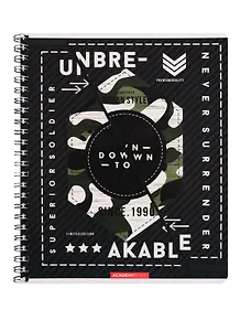 Тетрадь в клетку Academy Style, "Надписи на хаки", 96 листов, в ассортименте