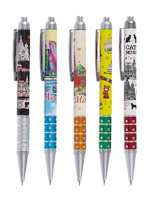 Ручка шариковая авт. синяя "Москва" ассорти 3061600