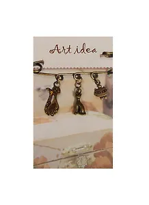 Заготовка для декора Art idea Кулон "Кошечка" метал. QA-6542"
