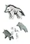 Фигурка HALFTOYS ANIMAL Волк, магнитная. Арт. HAS007 — 3168766 — 2