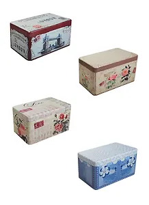 Сувенир, Шкатулка жестяная прямоугольная (бол.) (в ассорт.) (17x9,5x11) (GC)