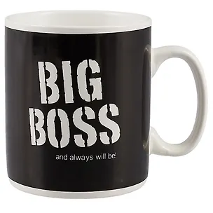 Кружка керамическая "Big boss", черная, 750 мл 2646315