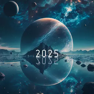 Календарь 2025г 320*320 "Космос" настенный, на спирали — 3057819 — 1