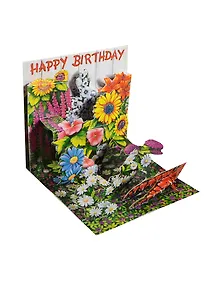 3D открытка Цветы (Wildflower Birthday) (мини) (TR137) (8,8х8,8) (