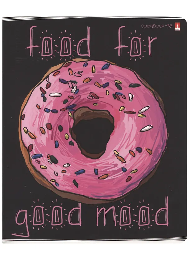 Тетрадь общая «Food in black», 48 листов в клетку, A5, в ассортименте - Альт 2899834 — 5