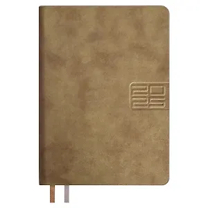 Ежедневник дат. 2025г. А6+ 176л 126х174 "Тиволи глосс" бежевый, кожзам, тв.переплет, блинт.тиснение, вырубка, офсет, ляссе