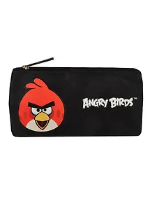 Пенал-косметичка 1отд. "ANGRY BIRDS" 22*10см, полиэстер, черный, Centrum