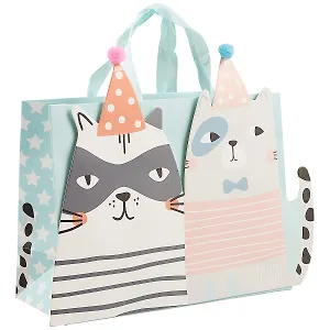Пакет А5 23*18*10 Праздничные коты дет., бум.мат.ламинат