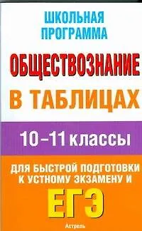 Книга Уч.ЕГЭ.Шк.пр.Обществ.в табл.10-11классы (Пётр Баранов)