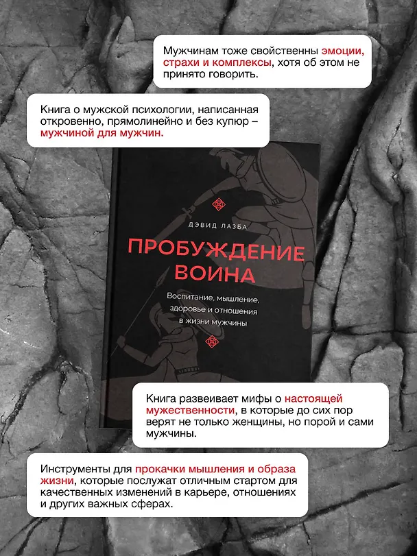 Книга Пробуждение воина. Воспитание, мышление, здоровье и отношения в жизни мужчины (Дэвид Лазба) — 6