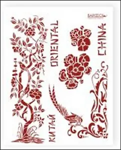 Трафарет пластиковый многоразовый Китай (20х25) (Л-064)