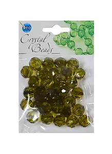Набор бусин Кристальная игра Кристаллы зеленовато-желтые (CRP133) (12мм) (упаковка)
