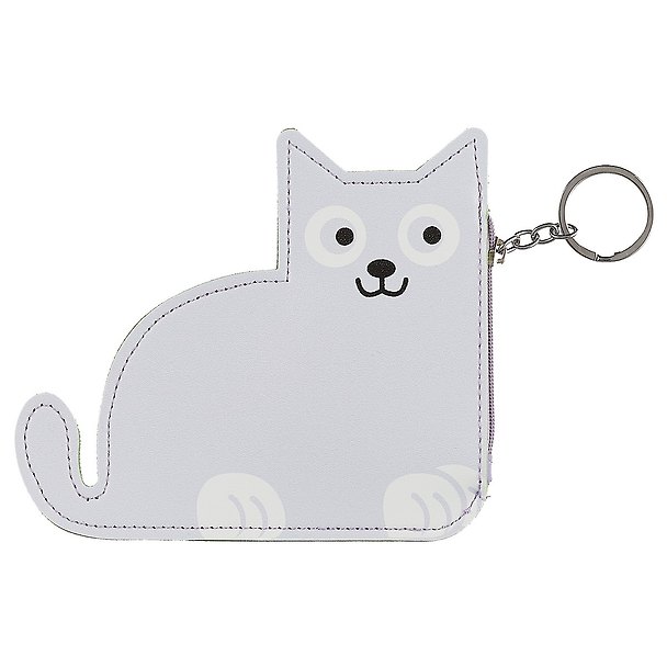 Кошелёк на молнии плоский «Котик сидит», ПВХ, 14х12 см 2693498 — 1