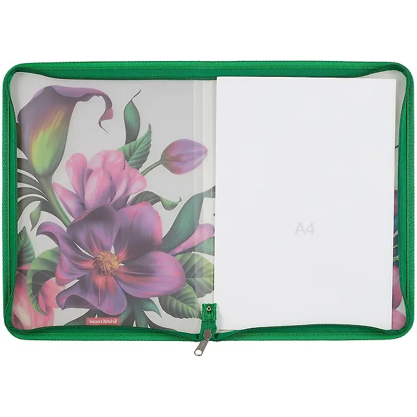Папка для тетрадей А4 "Tropical Flowers" молния с трех сторон, пластик, Erich Krause 259290 — 3
