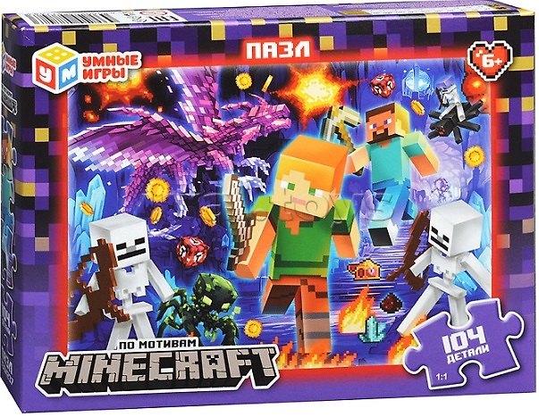Пазл «По мотивам Minecraft» 104 элемента, My Game 3101784 — 1