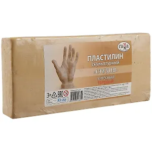 Скульптурный пластилин «Лицей», телесный,  твёрдый, 1 кг