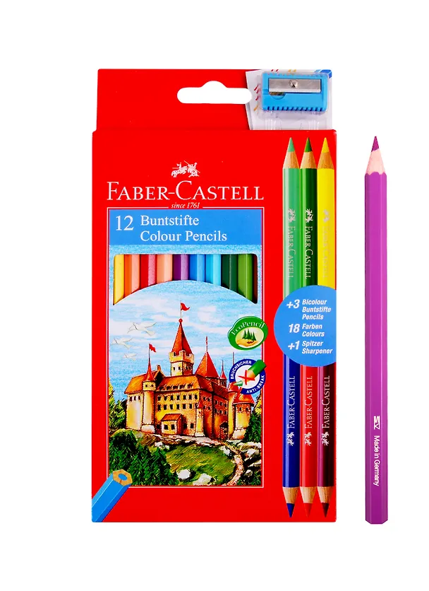 Карандаши цветные Jumbo, 10 цветов с точилкой 213987 — 1