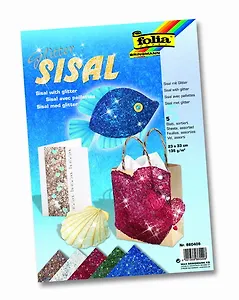 860409 Набор  сизаля 5 цв. насыщенные цвета