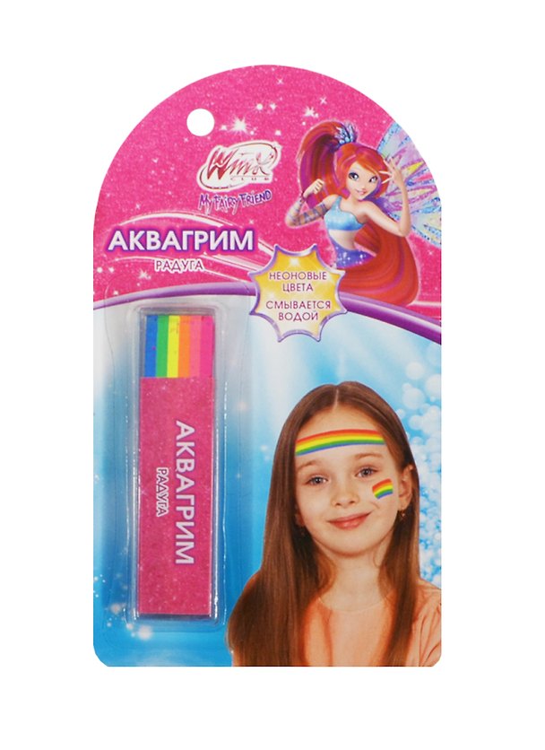 Аквагрим MultiArt Мелки Winx Радуга (AG6M10-WX) (180609) (6цв./неон) (3+) (блистер) (в кор. 3х48шт) 2496065 — 1
